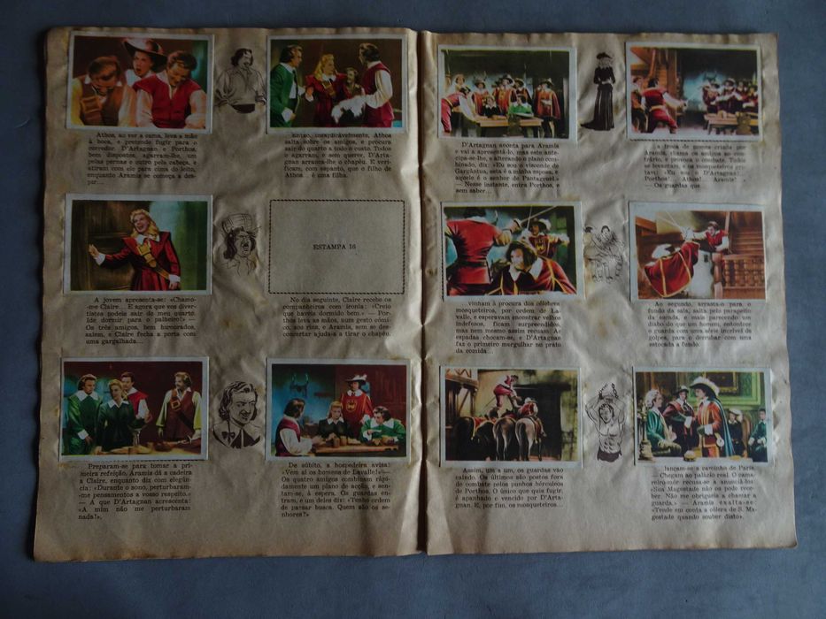 Caderneta de cromos Os Filhos dos 3 Mosqueteiros (faltam 45 cromos)