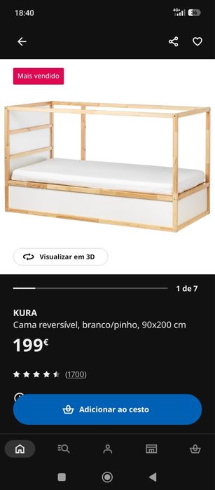 Cama KURA criança IKEA