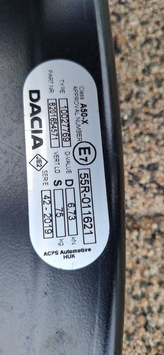 Dacia Sandero II Stepway 2 2012- hak holowniczy belka tył 8201654571