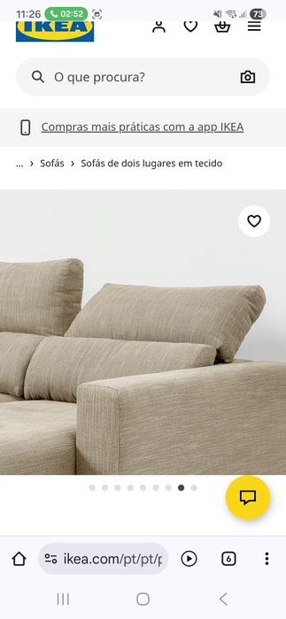 Sofá Eskilstuna 2 lugares