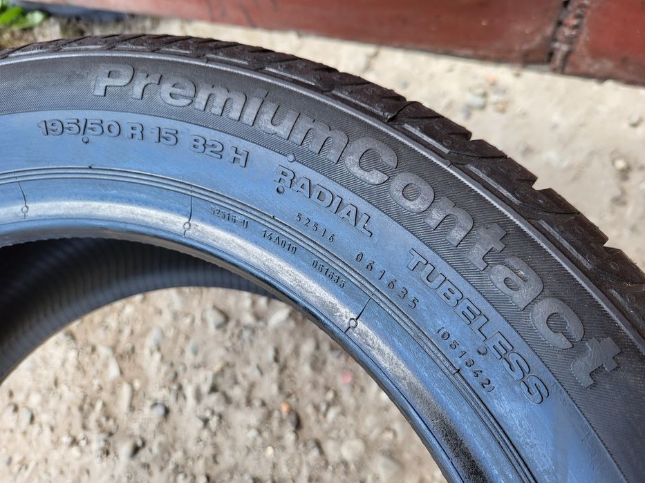 195/50/15 R15 Continental PremiumContact 2шт ціна за 1шт літо шини