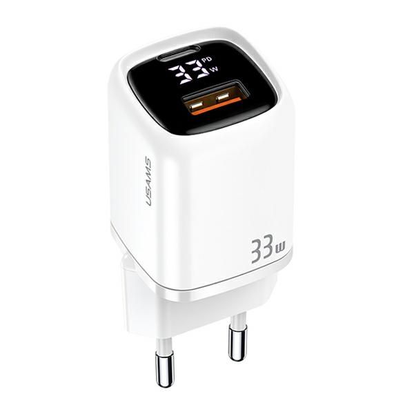 Ładowarka USAMS T46 33W USB-C + USB PD3.0 QC3.0 szybkie ładowanie