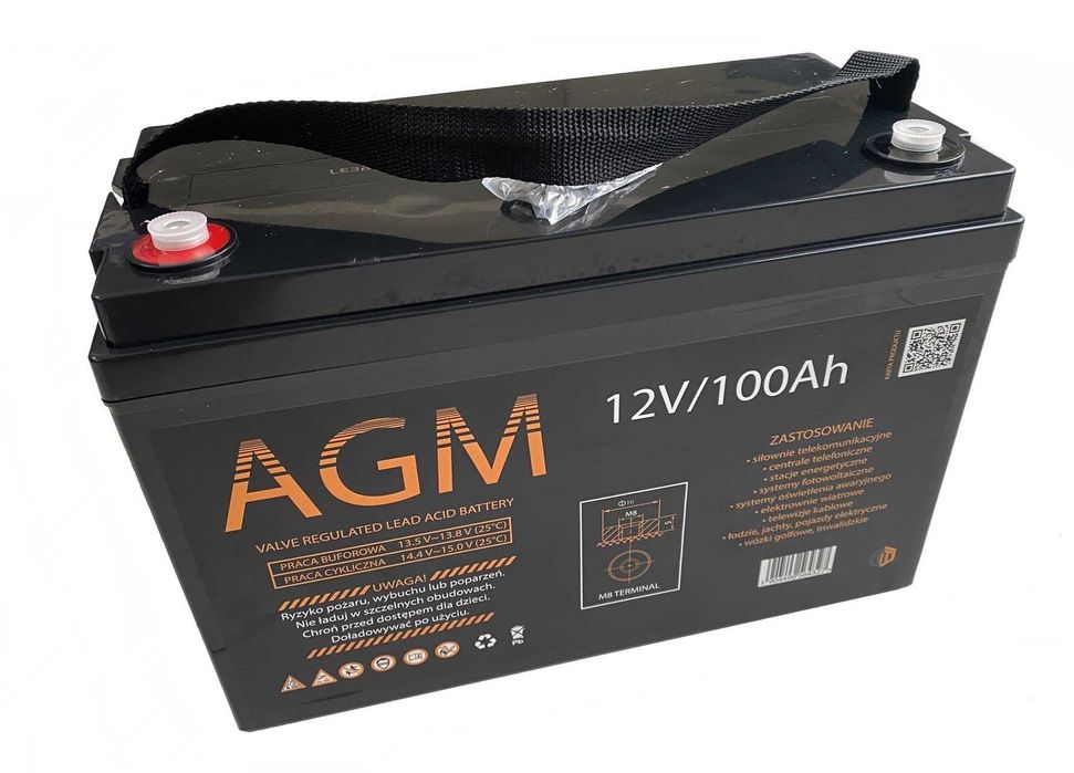 AKUMULATOR AGM VRLA 12V 100AH  Awaryjne zasilanie Radom