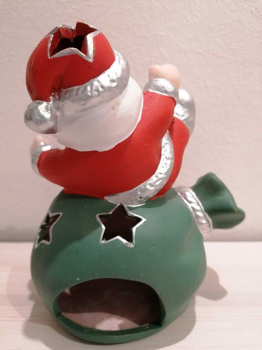 Lampion Świąteczny mikołaj dekoracja płomyk swietlny