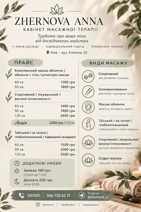 Професійний масаж, лікувальний, сильний