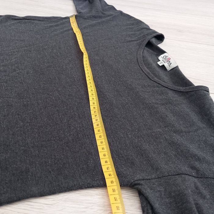 Gładka koszulka oversize T-shirt z długim rękawem