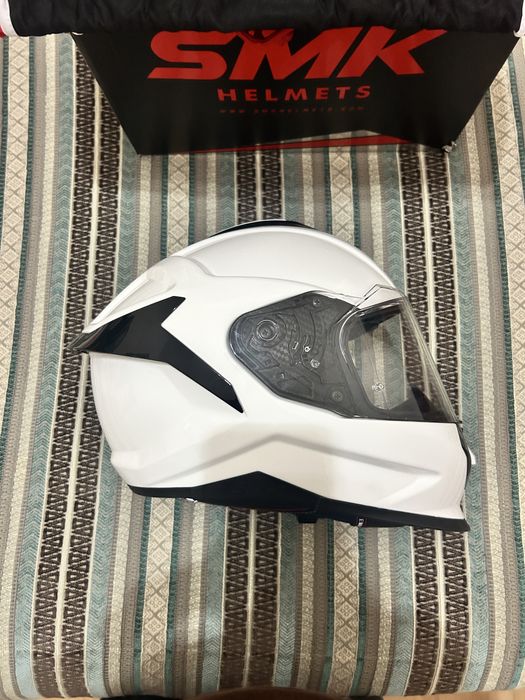 Capacete SMK Tiran Slick White GL100