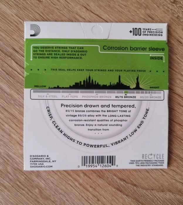 Struny D'Addario EZ890 NOWE do gitary akustycznej