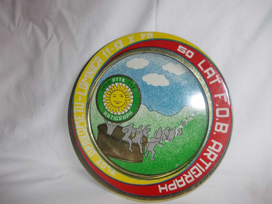 Metalowa taca tacka PRL vintage
