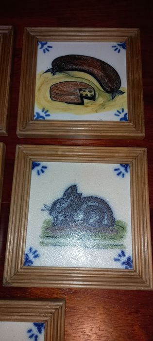 Conjunto 5 azulejos decorativos