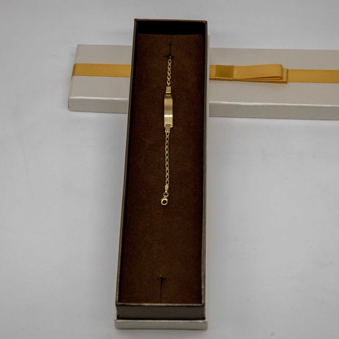 Złota bransoletka 585 2,05gram 14cm GRAWER dziecięca Nowa PEŁNA