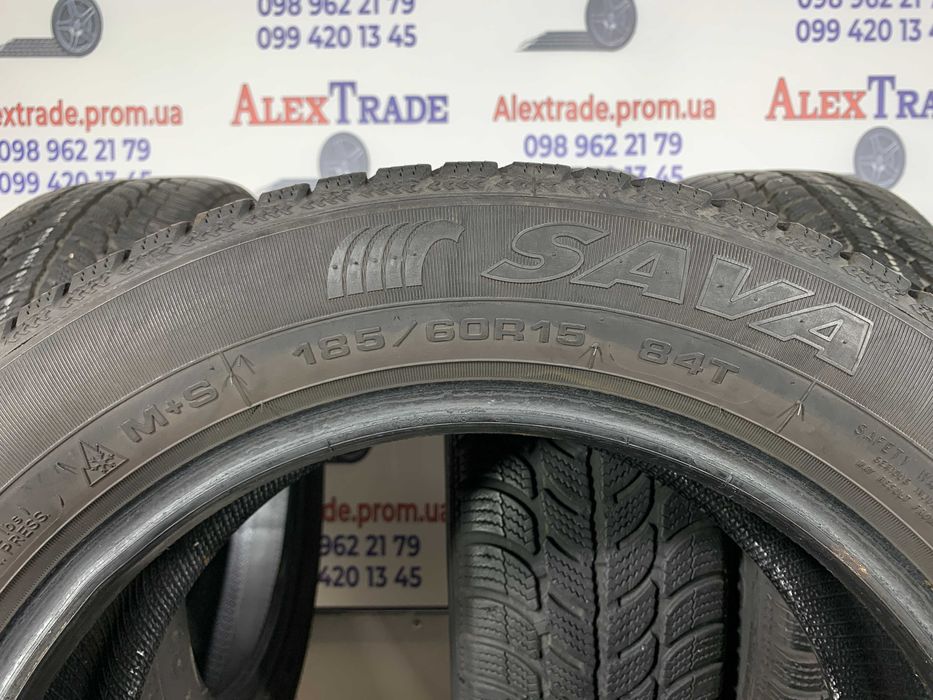4 шт. 185/60 R15 Sava Eskimo S3+ зимові шини б/у