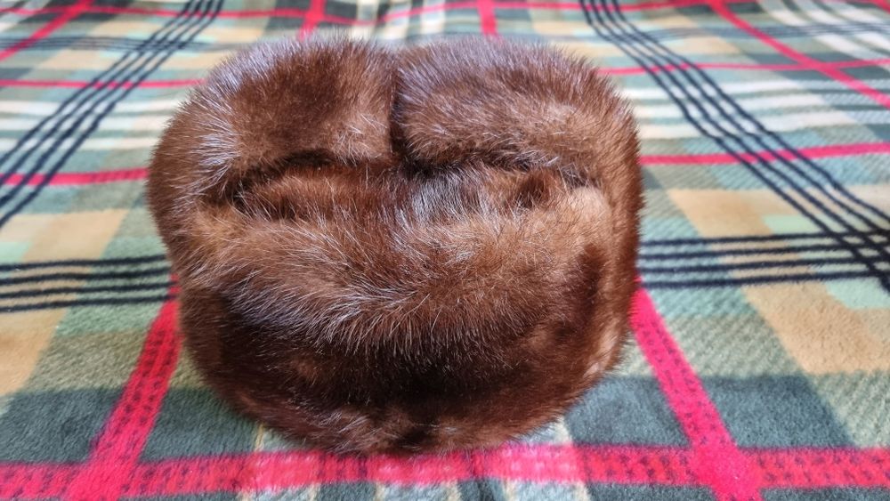 Норковая шапка ушанка обманка