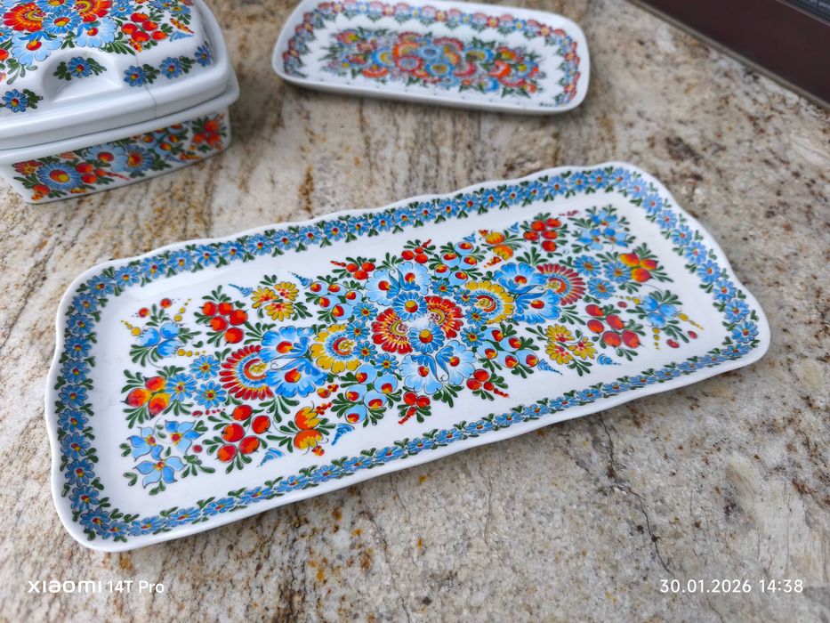 Serwis kwiatowy-sygn.Opole ceramika-PRL PRL