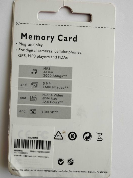карта памяті SanDisk 16 Gb з перехідником Micro SD під флеш