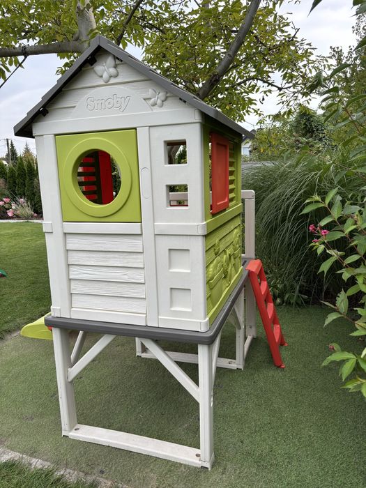 Smoby domek na palach zjeżdżalnia drabinka
