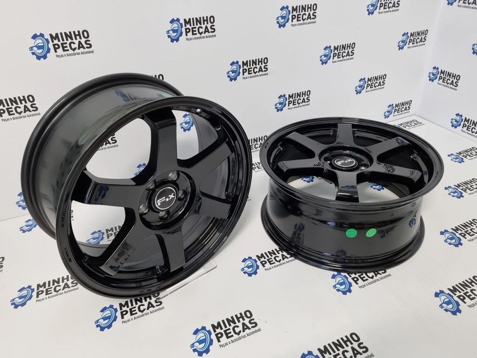 Jantes FOX PF1 em 17 Preto Brilho (5x100)