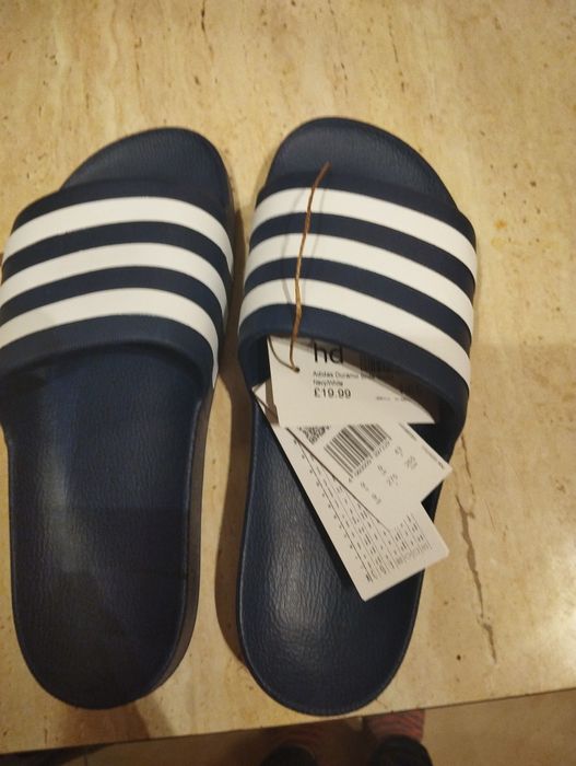 Klapki adidas niebieskie rozmiar 43 , wkładka 27cm
