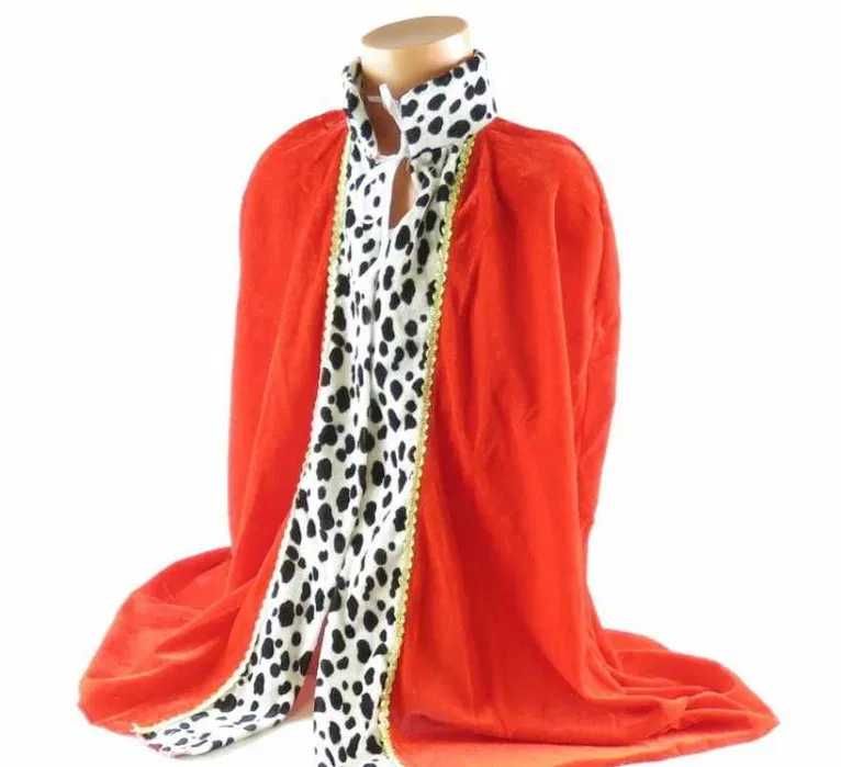 Strój króla peleryna królewska dziecięca czerwona 80 cm na bal jasełka