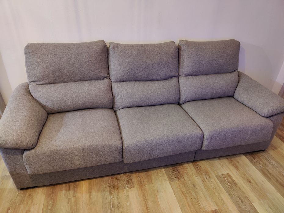 Sofá extensível  cinza