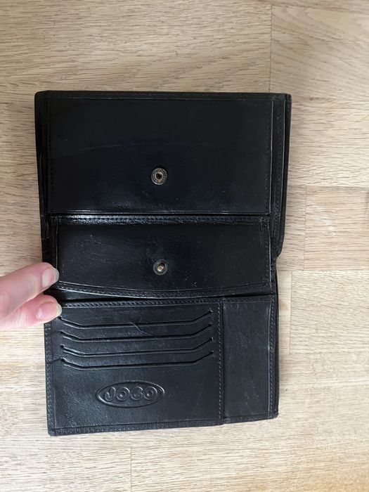 Skórzany męski czarny portfel - Jogo