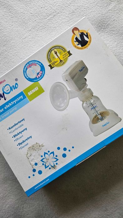 Laktator elektryczny BabyOno butelka smoczek zestaw zasilacz