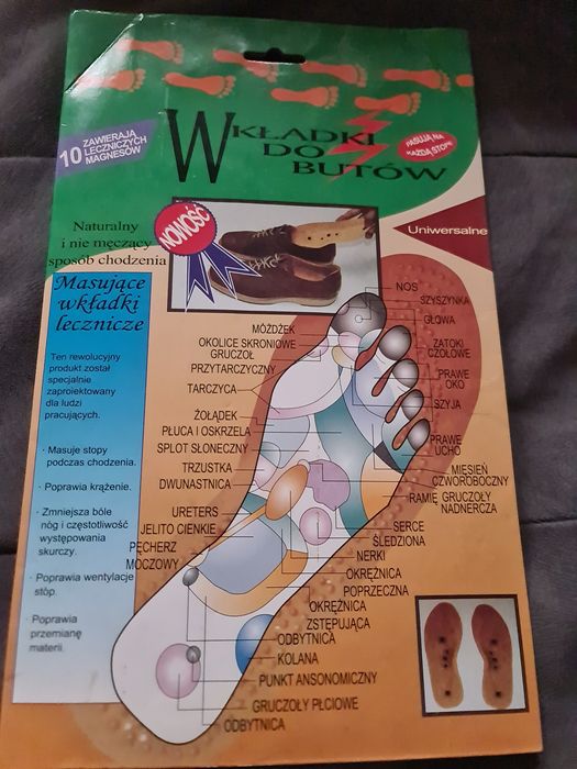 Wkładki zdrowotne do butów magnetyczne lecznicze, przeciwbólowe