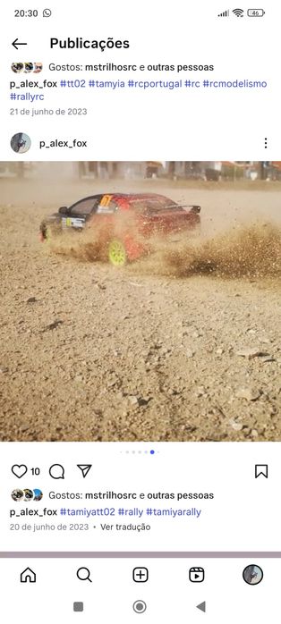 RC TT 02 rally usado em bom estado