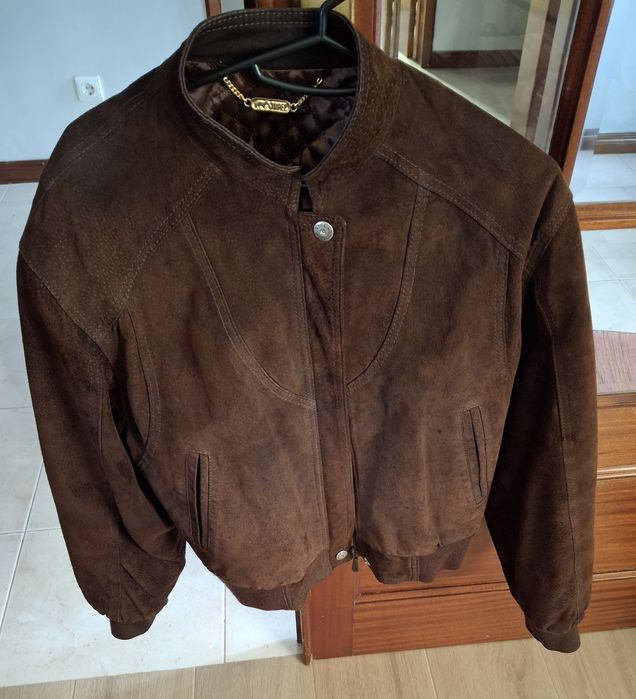 Casaco de pele castanha
