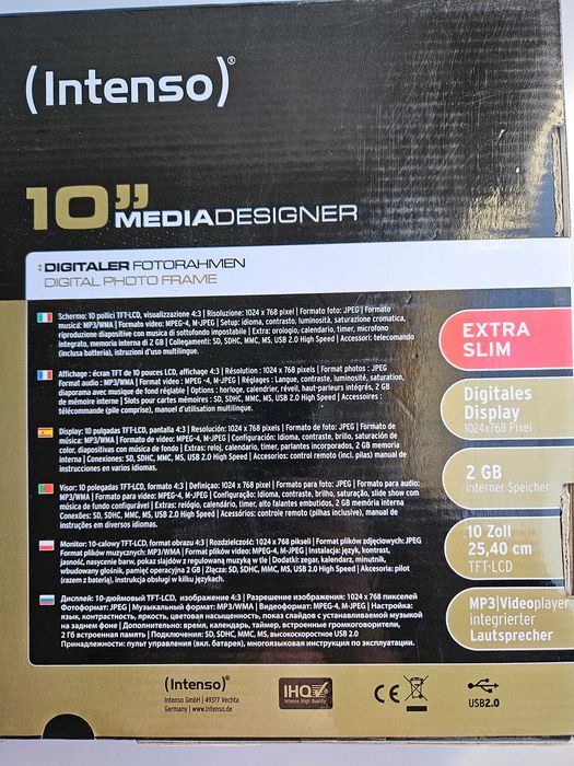 Moldura Digital Intenso Media Designer 10”