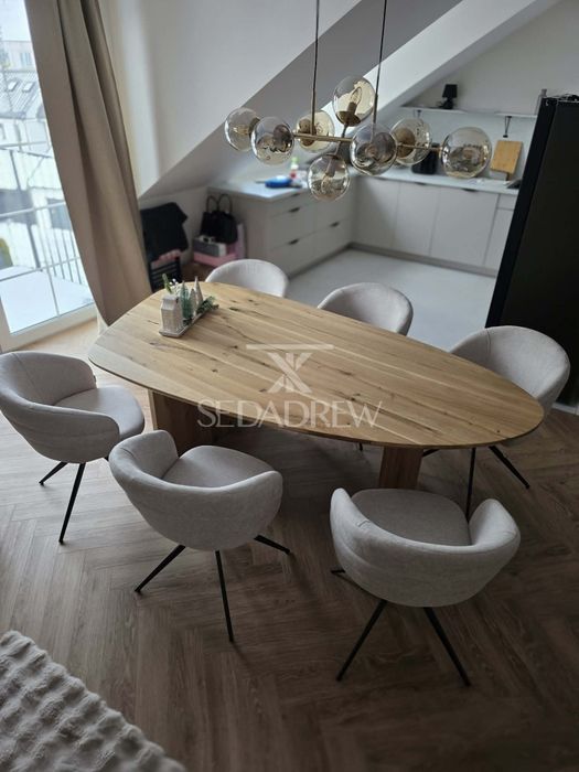 Stół loftowy stolik drewniany dębowy loft rozkładane blat lite drewno