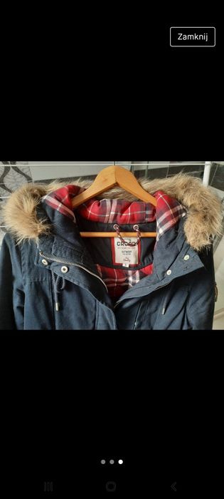 Granatowa parka Cropp 36, S