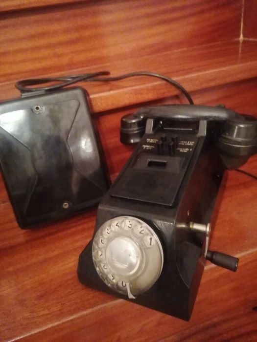 Telefone muito ANTIGO e raro  década de 1950 com caixa de transmissã