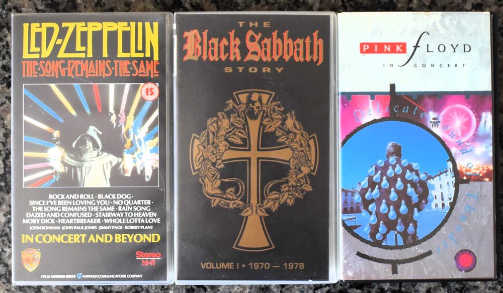 VHS - Cassetes de Música Rock de Vários Géneros