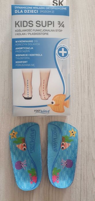 Dynamiczne wkładki  ortopedyczne 3/4, SK 30- 31, dla dzieci