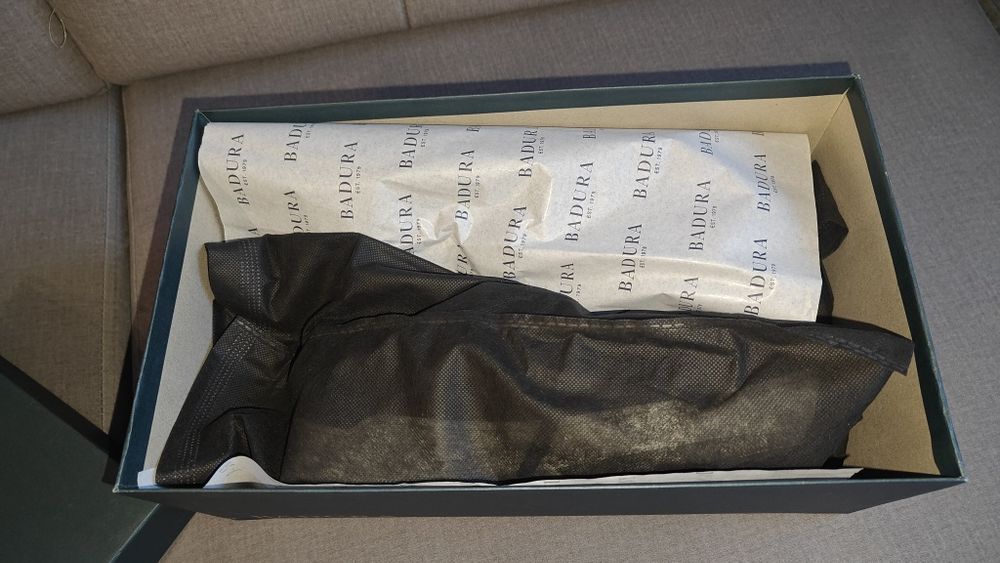 BADURA skórzane półbuty czarne - rozmiar 40 / 26,7cm