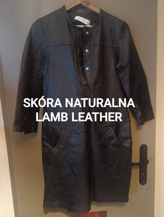 Sukienka skóra naturalna skórzana 36