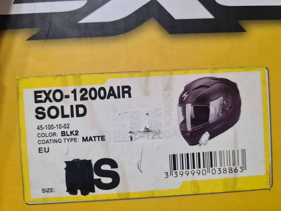 Kask motocyklowy Scorpion Exo 1200 Air Solid rozm S czarmy mat 55-56cm