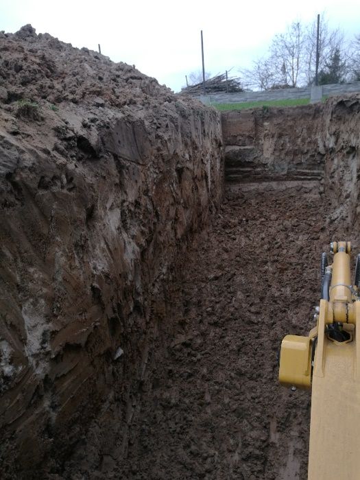 Roboty ziemne wykopy minikoparka ławy fundamentowe przyłącza Mińsk