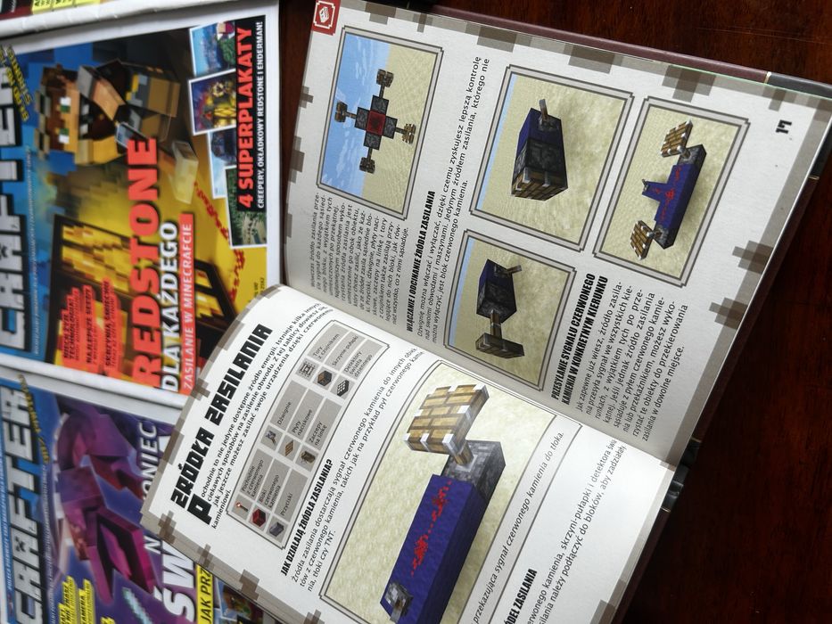 Ksiązki minecraft z seri porandnik dla + 3 gazetki crafter