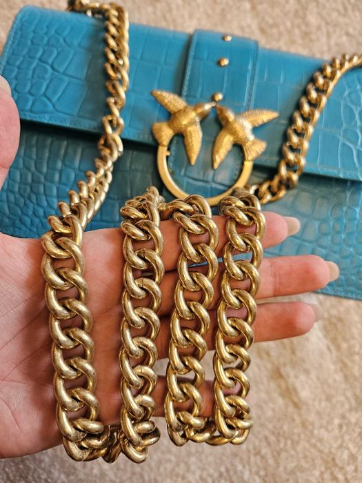 Pinko Love Bag torebka niebieska błękitna