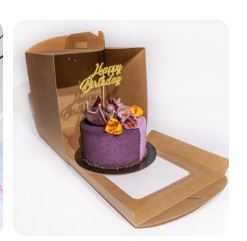 79 Caixas para Bolo Kraft com Janela Wellpack Novas