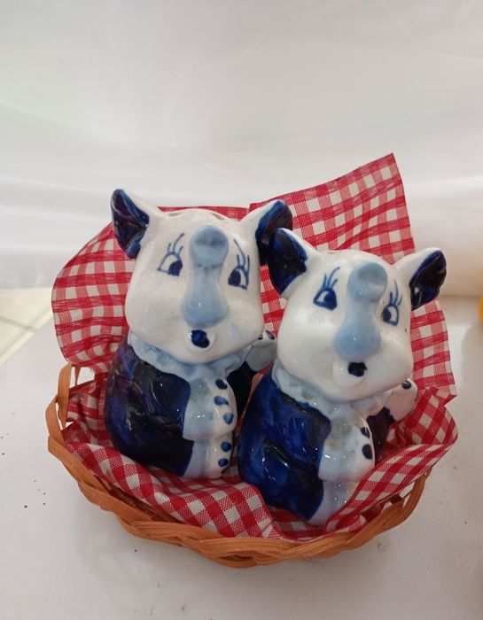 Porcelanowa solniczka pieprzniczka