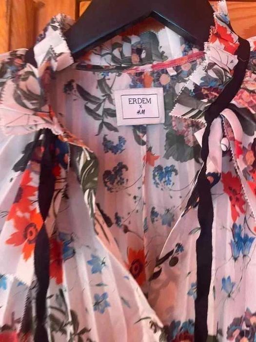 Erdem x H&M pleated floral S