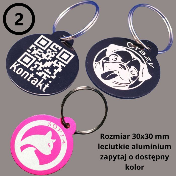 Adresówka dla pupila, zawieszka kod QR