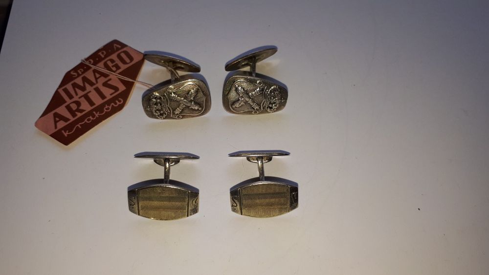 Spinki do koszuli - srebrne-vinted