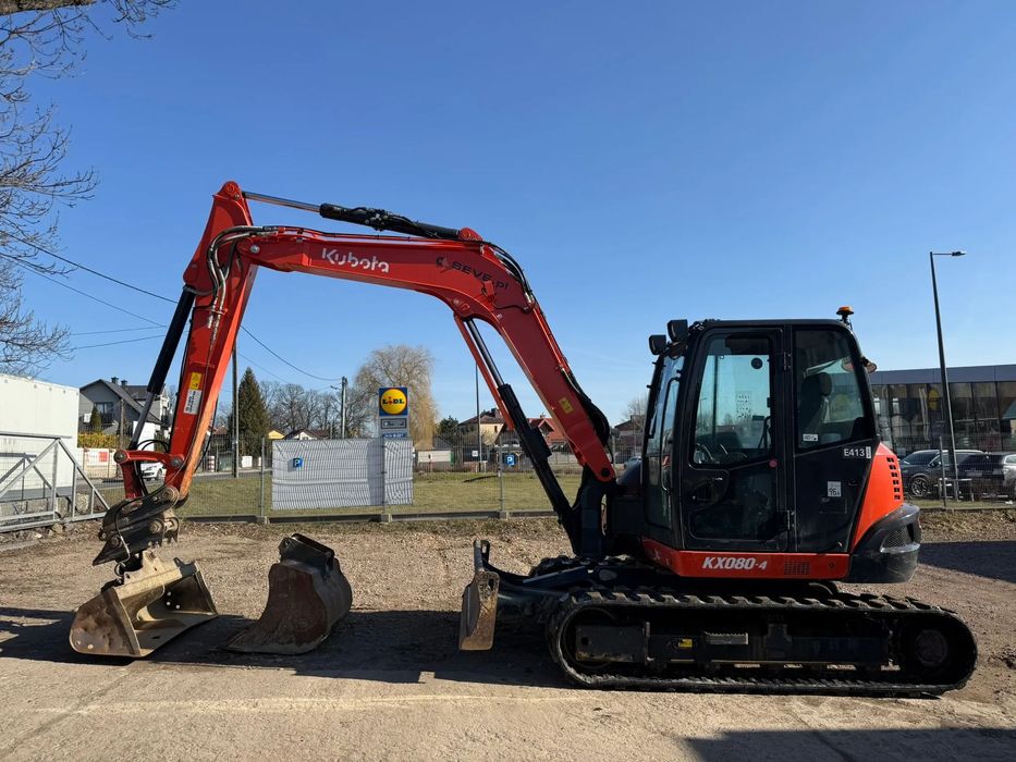 Kubota KX 080 - 4 alfa 2  Koparka Kubota KX 080-4 alfa 2, kamera, klimatyzacja, skarpówka hydr.