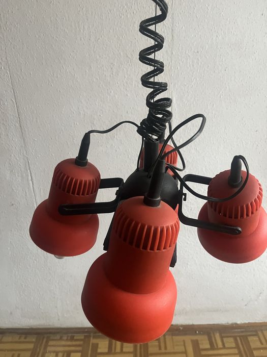 sufitowa lampa wisząca marki POLAM PIŁA z lat 70/80