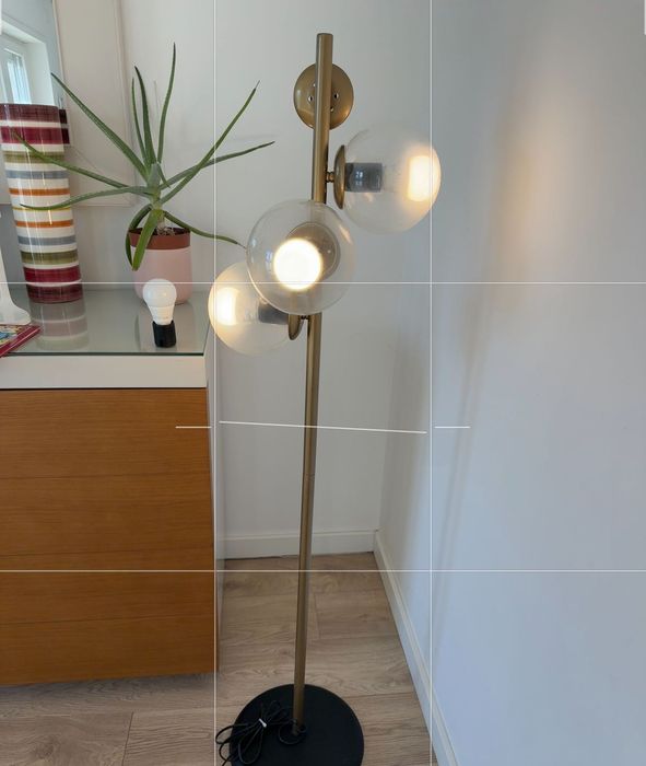 Candeiro de pé vidro