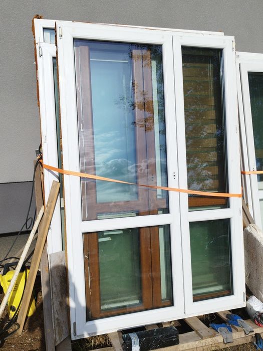 Okno drzwi tarasowe balkonowe rozne wymiary plastikowe pcv z demontazu